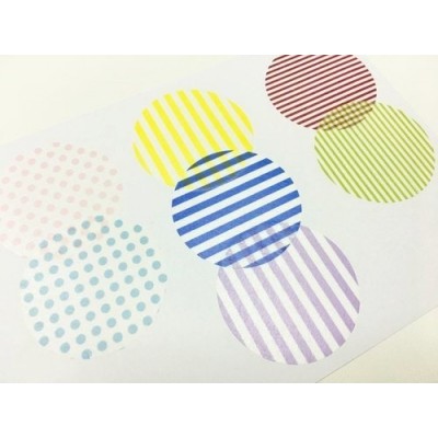 MT (washi) CASA SEAL dot, stripe lemon