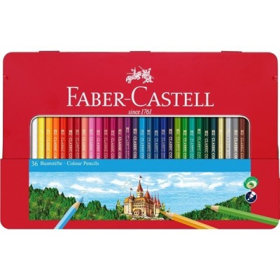 Faber-Castell Vármintás színesceruza 36db-os fém dobozban