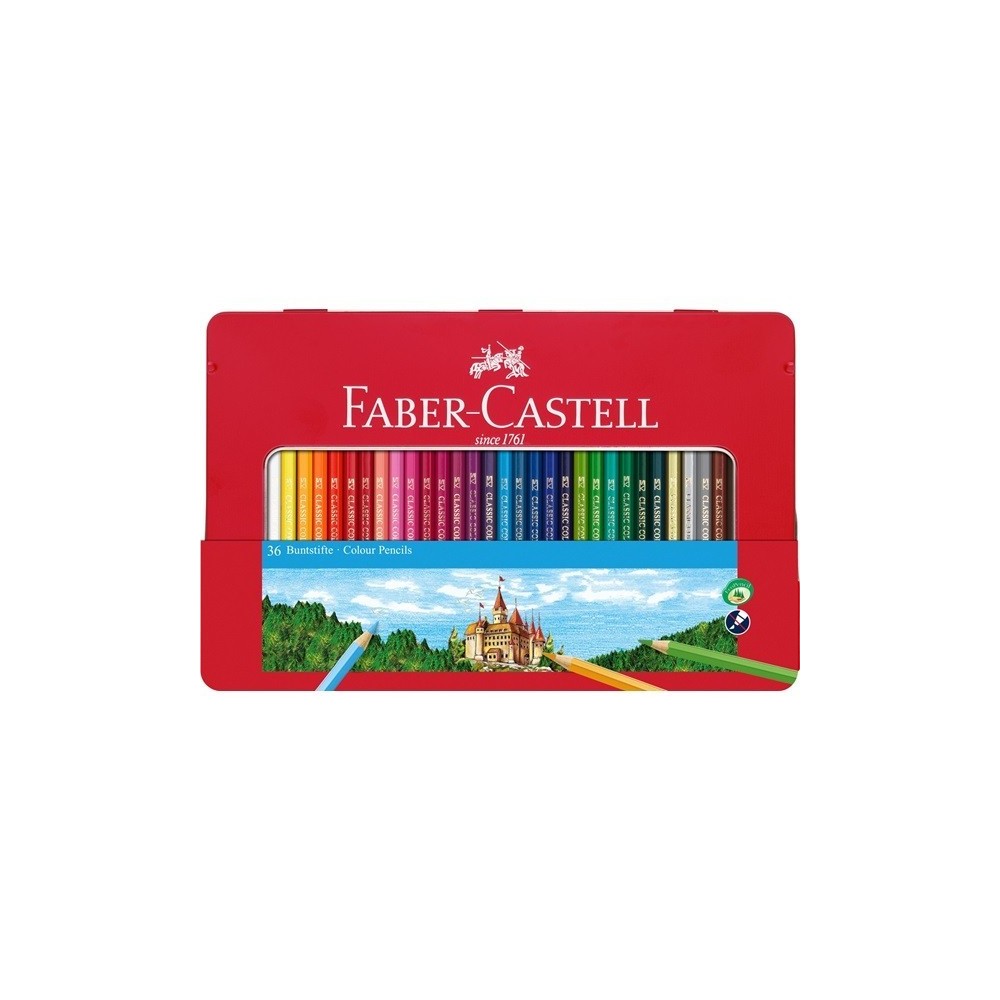 Faber-Castell Vármintás színesceruza 36db-os fém dobozban