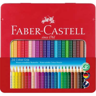 Faber-Castell Grip színesceruza 24db, fémdobozos