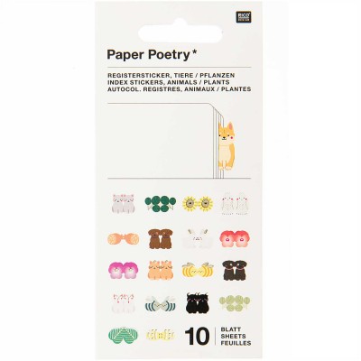 Rico paper poetry oldaljelölő, állatos