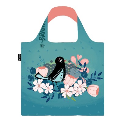 Briony bevásárló táska- floral bird x rosehip