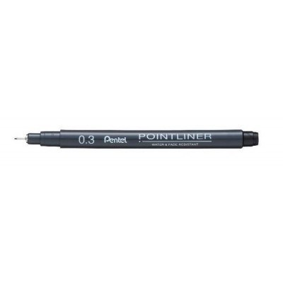 Pentel Pointliner műszaki filc, fekete 0,3mm