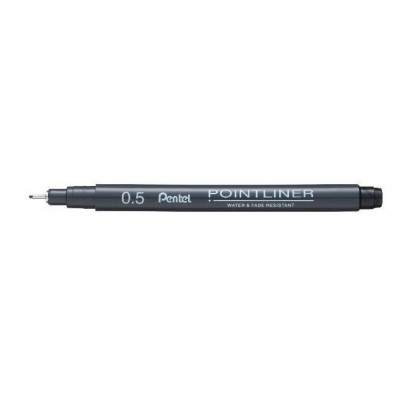Pentel Pointliner műszaki filc, fekete 0,5mm