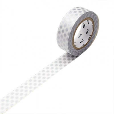 MT Washi Tape - Dot silver 7m