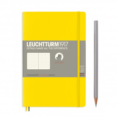 LEUCHTTURM1917 Paperback B6+ pontozott lapos SOFTCOVER notebook, citromsárga