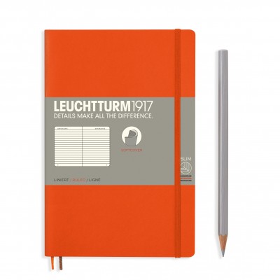 LEUCHTTURM1917 Paperback B6+ vonalas SOFTCOVER notebook, orange