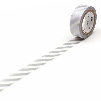 MT Washi Tape - Stripe silver