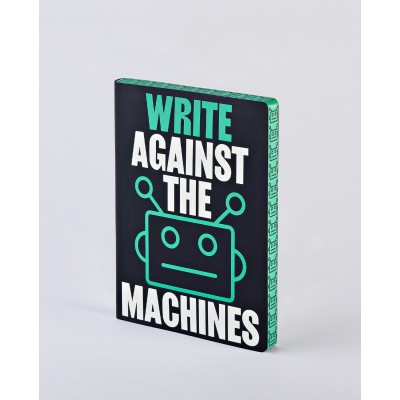 Nuuna Graphic L pontozott lapos jegyzetfüzet - Write Against The Machines